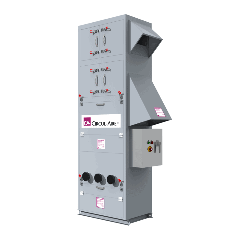 High-efficiency Circul-Aire air filtration unit for commercial and industrial spaces, designed to improve indoor air quality with advanced air purification technology.