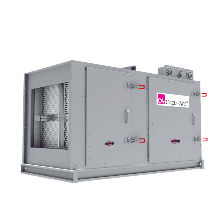 High-efficiency air scrubber for industrial air purification, Circul-Aire HVAC system, advanced filtration technology, portable air cleaning unit for commercial and industrial environments.